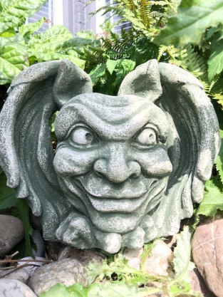 De Duivel- Gargoyle- decoratie voor de muur - Stone Monster- middeleeuwse figuren tuin.